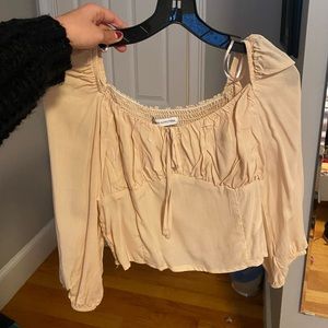 Cream peasant top